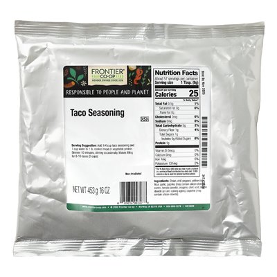 Frontier Co-op, Taco-Gewürz, 16 oz (453 g)