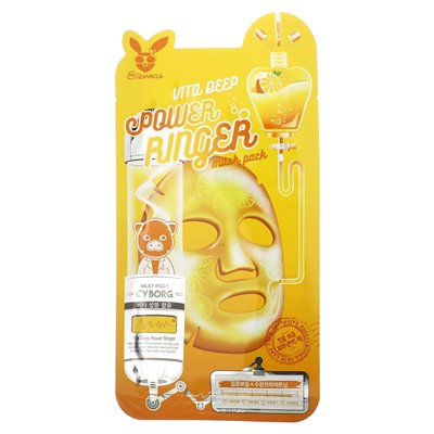 Elizavecca, Milky Piggy Cyborg, Vita Deep Power, Ringer Beauty Mask Pack, 1 sheet, 0.78 fl oz (23 ml) Elizavecca, Milky Piggy Cyborg, Vita Deep Power, Ringer Beauty Mask Pack, 1 sheet, 0.78 fl oz (23 ml)