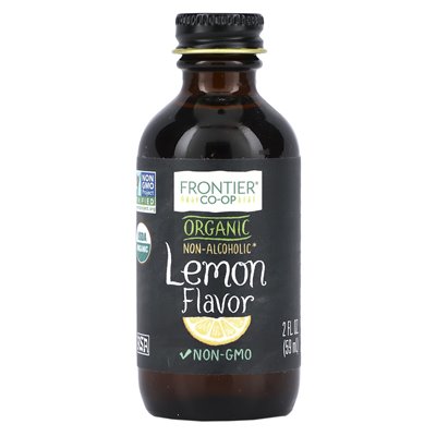 Frontier Co-Op, Organiczny smak cytryny, bezalkoholowy, 2 Fl Oz (59 ml)