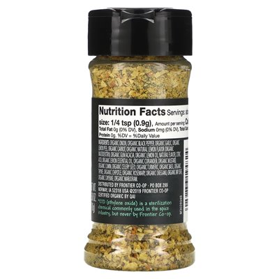 Frontier Co-Op, Bio-Zitronenpfeffer-Gewürz, ohne Salz, 2,5 oz (70 g)