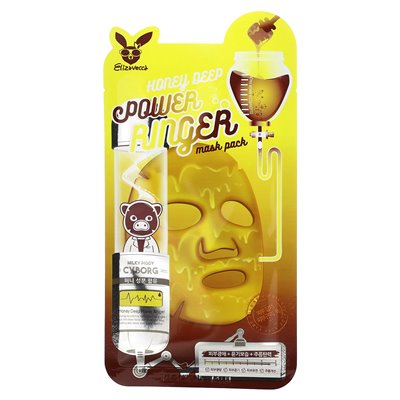 Elizavecca, Milky Piggy Cyborg, Honey Deep Power Ringer Beauty Mask, 1 sheet, 0.78 fl oz (23 ml)
