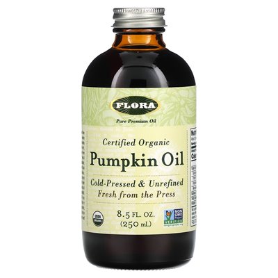Flora, certyfikowany ekologiczny olej dyniowy, 8,5 fl oz (250 ml) Flora, certyfikowany ekologiczny olej dyniowy, 8,5 fl oz (250 ml)