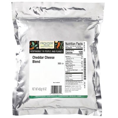 Frontier Co-op, Cheddar Cheese Blend, 16 uncji (453 g)