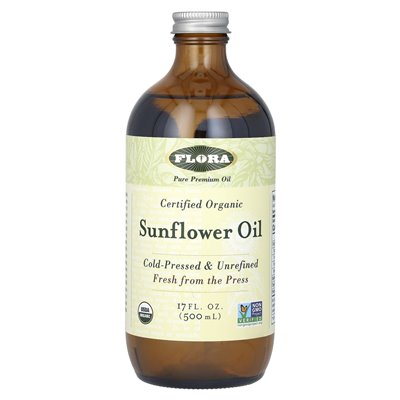 Flora, Certified Organic Sunflower Oil, 17 fl Oz (500 ml)