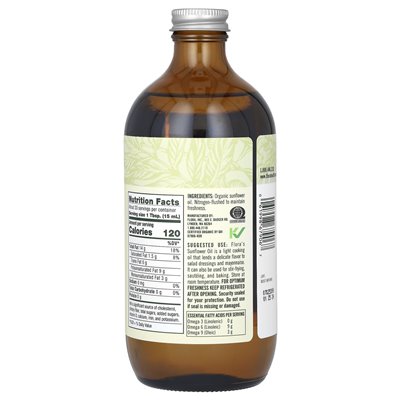 Flora, Certified Organic Sunflower Oil, 17 fl Oz (500 ml)
