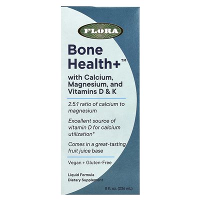 Flora, Bone Health+™ z wapniem, magnezem i witaminami D&ampK, 8 Fl Oz (236 ml)