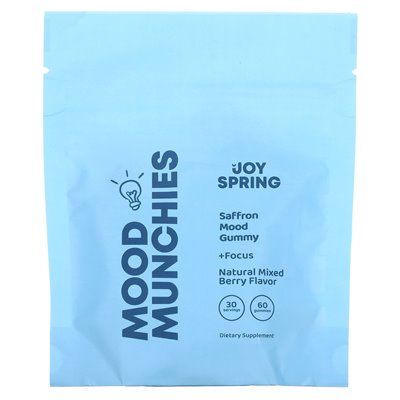 Joyspring, nastrojowe munchies, naturalna mieszana jagoda, 60 gumzy Joyspring, nastrojowe munchies, naturalna mieszana jagoda, 60 gumzy