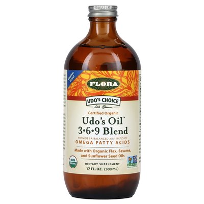 Flora, mieszanka oleju Udo 3-6-9, 17 fl oz (500 ml) Flora, mieszanka oleju Udo 3-6-9, 17 fl oz (500 ml)