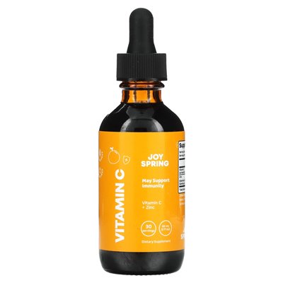 JoySpring, Witamina C + Cynk, Wiek 2+, 2 uncji (60 ml) JoySpring, Witamina C + Cynk, Wiek 2+, 2 uncji (60 ml)