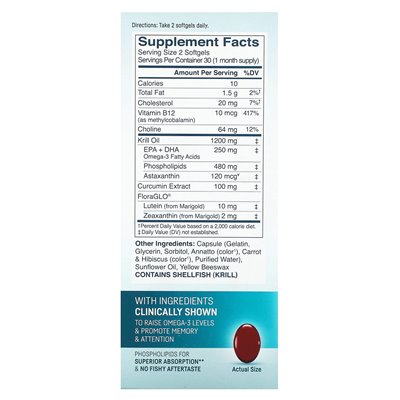 Kori, Pure Atlantic Krill Oil, Mind &amp Body Omega-3, 60 Softgels