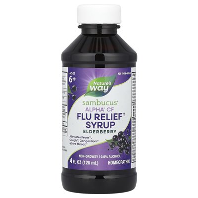 Nature's Way, Sambucus®, Alpha® CF Anti-Psychose-Sirup, ab 6 Jahren, Erom Bronberry, 4 Fl Oz (120 ml)