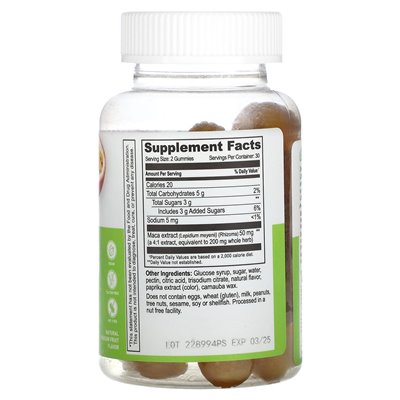 Life, Maca-Wurzel, natürliche Passionsfrucht, 60 Gummibärchen