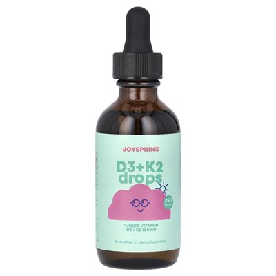 Joyspring, D3 + K2 krople, 2 fl oz (60 ml)