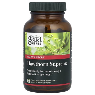 Gaia Herbs, Weißdorn Supreme, 120 vegane Phyto-Kapseln mit Flüssigkeit