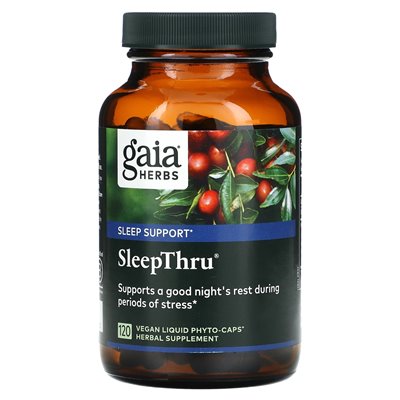 Zioła Gaia, Sleepthru, 120 wegańskich płynnych fito-caps Zioła Gaia, Sleepthru, 120 wegańskich płynnych fito-caps