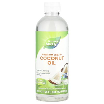 Nature's Way, premium płynny olej kokosowy, 20 fl oz (600 ml)