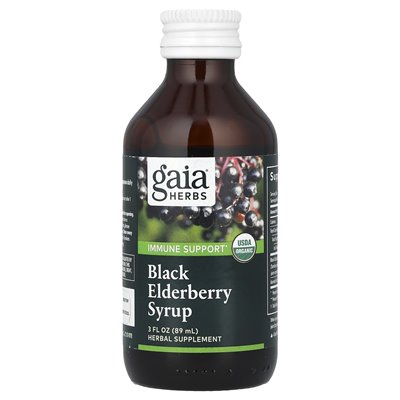 Zioła Gaia, syrop czarny bzu, wsparcie immunologiczne, 3 Fl Oz (89 ml) Zioła Gaia, syrop czarny bzu, wsparcie immunologiczne, 3 Fl Oz (89 ml)