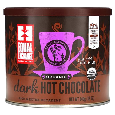 Równa wymiana, organiczna ciemna gorąca czekolada, 12 uncji (340 g)