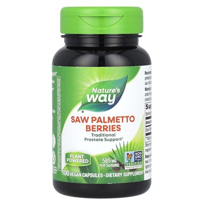 Nature's Way, Saw Palmetto Berries, 585 mg, 100 Vegan Capsules Nature's Way, Saw Palmetto Berries, 585 mg, 100 Vegan Capsules