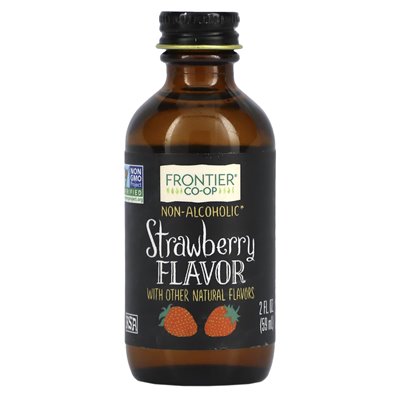 Frontier Co-op, smak truskawkowy, bez alkoholu, 2 fl oz (59 ml)