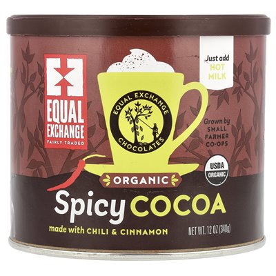 Równa wymiana, organiczna, pikantna kakao z chili i cynamonem, 12 uncji (340 g) Równa wymiana, organiczna, pikantna kakao z chili i cynamonem, 12 uncji (340 g)