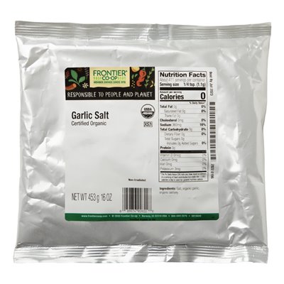 Frontier Co-op, organiczna sól czosnkowa, 16 uncji (453 g)