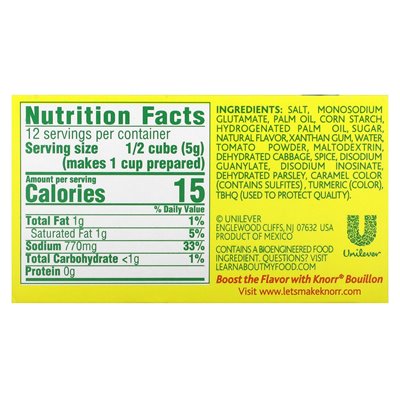 Knorr, Vegetarian Vegetable Stock, 6 Extra Large Cubes, 2.1 oz (60 g)