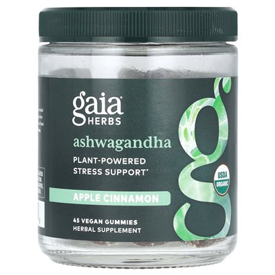 Gaia Herbs, Ashwagandha, Apple Cinnamon, 45 wegański