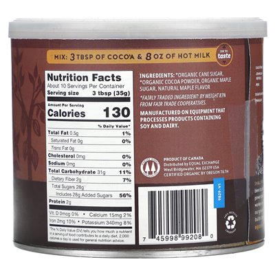 Equal Exchange, Bio-Ahorn-Kakao, 12 oz (340 g)