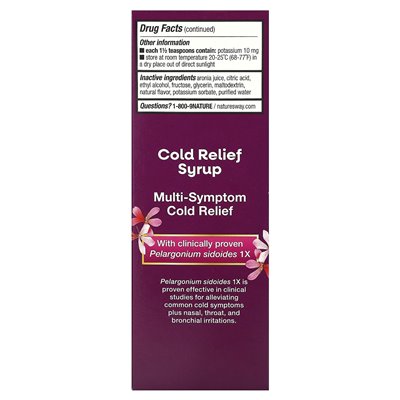 Nature's Way, Cold Relief Syrop, Umcka, Cherry, 8 Fl Oz (240 ml)