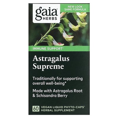 Gaia Herbs, Astragalus Supreme, 60 vegane Phyto-Kapseln mit Flüssigkeit