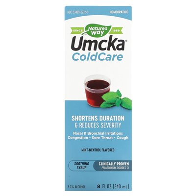 Nature's Way, Umcka, ColdCare, Łagodzący Syrop, Miętowy Mentol, 8 uncji (240 ml) Nature's Way, Umcka, ColdCare, Łagodzący Syrop, Miętowy Mentol, 8 uncji (240 ml)