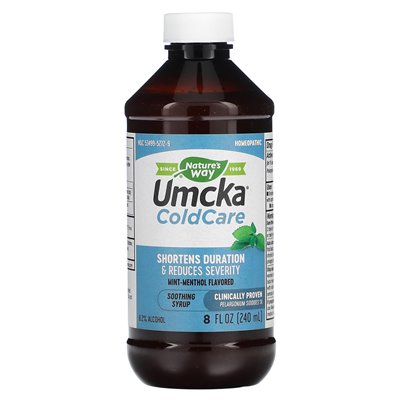 Nature's Way, Umcka, ColdCare, Łagodzący Syrop, Miętowy Mentol, 8 uncji (240 ml) Nature's Way, Umcka, ColdCare, Łagodzący Syrop, Miętowy Mentol, 8 uncji (240 ml)