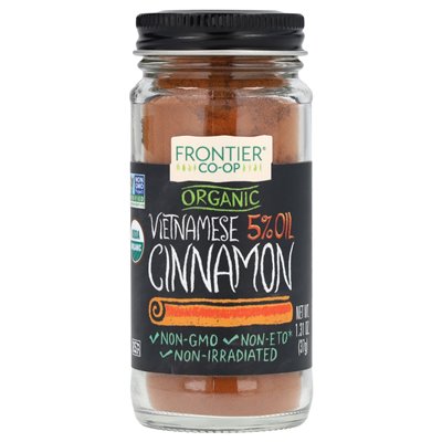 Frontier Co-op, Organic Vietnamese 5% olej cynamon, 1,31 uncji (37 g)
