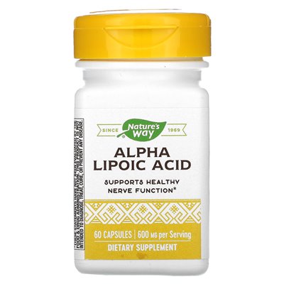 Nature's Way, Alpha Lipoic kwas, 600 mg, 60 kapsułek Nature's Way, Alpha Lipoic kwas, 600 mg, 60 kapsułek