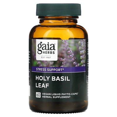 Gaia Herbs, Liść Bazylii Świętej, 60 Wegańskich Płynnych Fito-Kapsułek Gaia Herbs, Liść Bazylii Świętej, 60 Wegańskich Płynnych Fito-Kapsułek