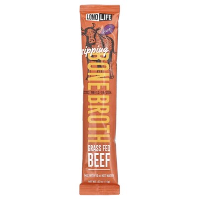 Lonolife, zum Schlürfen, Knochenbrühe, grasgefüttertes Rindfleisch, 4 Packungen, 0,53 oz (15 g)