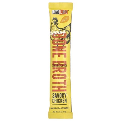 Lonolife, Sipping Bone Broth, würziges Huhn, 4 einzelne Sticks, je 0,56 oz (16 g)
