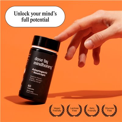 Mindhoney, dawka, adaptogenne nootropowe, 60 kapsułek