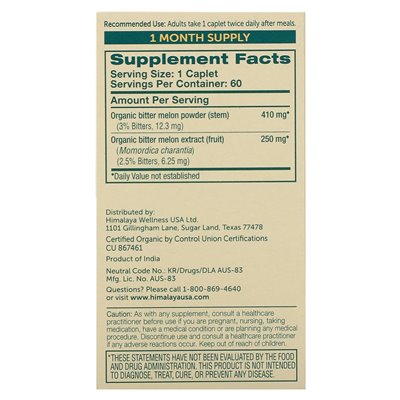 Himalaya, Organiczny Bitter Melon, 60 capletów Himalaya, Organiczny Bitter Melon, 60 capletów