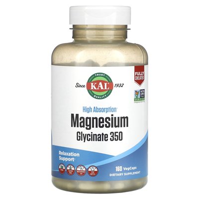 Kal, Glycin mit hohem Magnesiumgehalt 350, 160 pflanzliche Kapseln