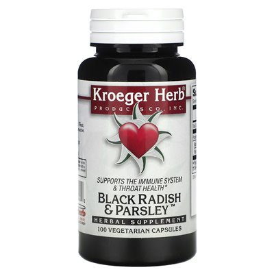 Kroeger Herb Co, Black Radish & Parsley, 100 Vegetarian Capsules