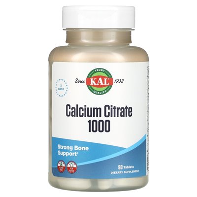 Kal, Calciumcitrat 1000, 1000 mg, 90 Tabletten (333 mg pro Tablette)