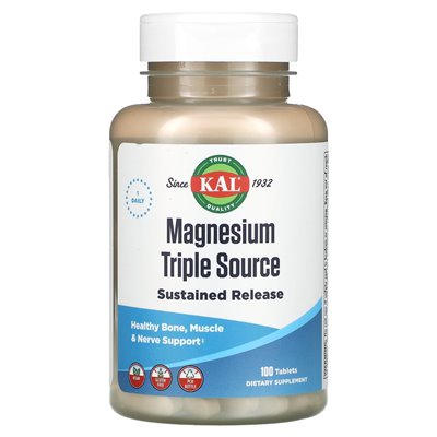 Kal, Magnesium Triple Source, 100 Tabletten