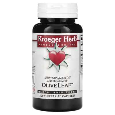 Kroeger Herb Co, Olive Leaf, 100 kapsułek wegetariańskich