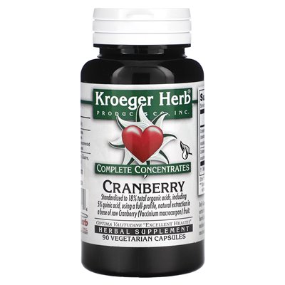 Kroeger Herb Co, Komplettkonzentrate, Cranberry, 90 vegetarische Kapseln