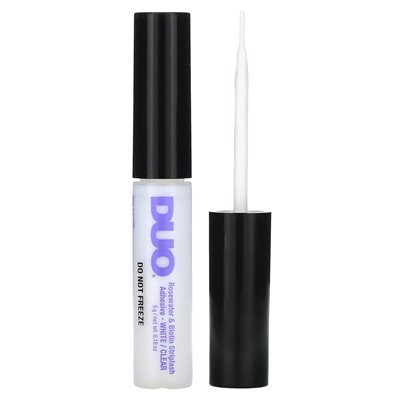 Duo, Rosewater & Biotin Striplash glue with white/clear, 0.18 oz (5 g)