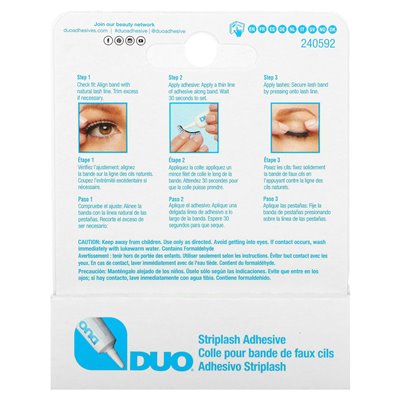 Duo, Strip Glue, White/Clear, 0.25 oz (7 g)