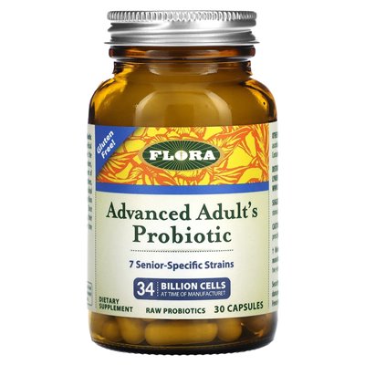 Flora, probiotyk Advanced Adult, 34 miliardy komórek, 30 kapsułek Flora, probiotyk Advanced Adult, 34 miliardy komórek, 30 kapsułek