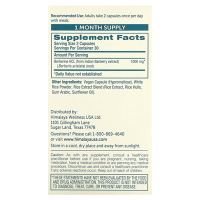 Himalaya, berberyna, 500 mg, 60 wegańskich kapsułek Himalaya, berberyna, 500 mg, 60 wegańskich kapsułek